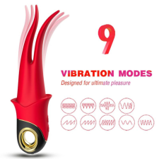 ARMONY VIBRATORS ARMONY - ÁRNYÉK VIBRÁTOR DUPLA FEJŰ INGERLŐ PIROS vibrátorok