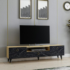 Arnetti Cavelli tölgy-fekete tv állvány 150 x 45 x 31 cm bútor