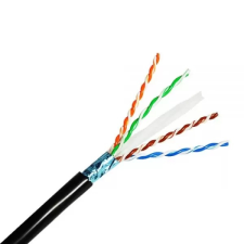  Árnyékolt CAT6 FTP kábel 0,5mm 24AWG TÖMÖR RÉZ tekercs 100m kábel és adapter