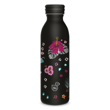 Ars Una 600 ml-es Black Hibiscus 24 (5394) duplafalú fémkulacs kulacs, kulacstartó