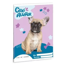 Ars Una Cute animals: bulldog vonalas füzet - 1. osztályos, 14-32, a5 füzet