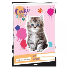 Ars Una Cute Animals: Perzsa cica mintás négyzethálós füzet - A/5-ös füzet