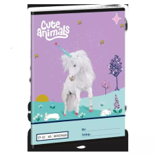 Ars Una Cute Animals: Unikornis mintás négyzethálós füzet, A5-ös füzet