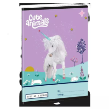 Ars Una Cute Animals: Unikornis mintás vonalas füzet - 2. osztályos, A5 füzet