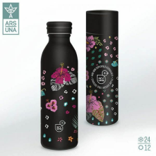 Ars Una duplafalú fémkulacs díszdobozban - 600 ml - Black Hibiscus kulacs, kulacstartó