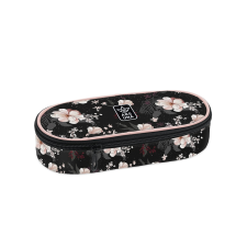 Ars Una : Flowery Black ovális tolltartó 23x5,5x9cm tolltartó