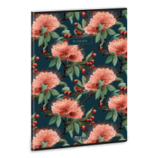 Ars Una Flowery green A/4 extra kapcsos füzet-vonalas füzet