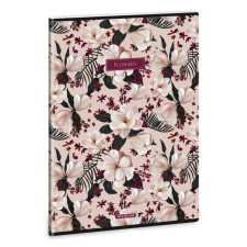 Ars Una Flowery pink A/4 extra kapcsos füzet-négyzethálós füzet
