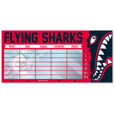 Ars Una Flying Sharks kétoldalas órarend órarend