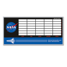 Ars Una : NASA űrsikló egylapos, kétoldalas órarend órarend