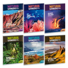 Ars Una Natural Wonders A5 extra kapcsos kockás füzet füzet