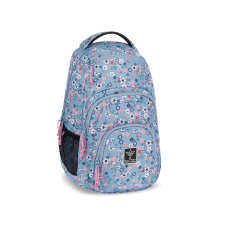Ars Una : Peald Blossom Blue virágos AU-2 iskolatáska, hátizsák 32x46x22cm iskolatáska