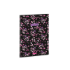 Ars Una : Pearl Blossom fekete extra kapcsos vonalas füzet A/4