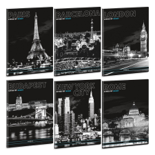 Ars Una Studio Kft. Ars Una A4 extra kapcsos füzet sima Cities by night (5192) 22 füzet