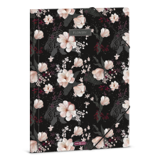 Ars Una Studio Kft. Ars Una A4 Gumis mappa Flowery black (5374) 24 mappa