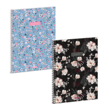 Ars Una Studio Kft. Ars Una A4 spirálfüzet, négyzethálós Flowery-mix (5424) 24 füzet