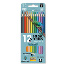 Ars Una Színes ceruza, ARS UNA, 12 db-os + hegyező, háromszögletű színes ceruza