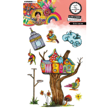 Art by Marlene A Bird Mansion Szilikonbélyegző ABM Clear Stamp 1 csomag dekorációs kellék