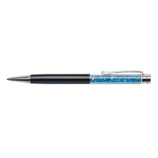 ART CRYSTELLA Golyóstoll ART CRYSTELLA fekete felül aquakék SWAROVSKI® kristállyal töltve 0,7mm kék toll
