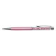ART CRYSTELLA Golyóstoll, rózsaszín, felül rózsaszín SWAROVSKI® kristállyal töltve, 14 cm, ART CRYSTELLA® toll