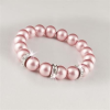 ART CRYSTELLA Karkötő SWAROVSKI® gyöngyből, rózsaszín, fehér rondella kristály, ART CRYSTELLA, M