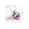 ART CRYSTELLA : Nyaklánc szív alakú medállal ametiszt lila SWAROVSKI® kristállyal (1802XSV008)