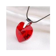 ART CRYSTELLA Nyaklánc, szív formájú, light siam piros SWAROVSKI® kristállyal, 18mm ART CRYSTELLA® nyaklánc