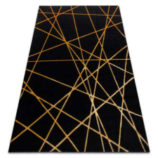 Art Modern GLOSS szőnyeg 406C 86 elegáns, glamour, art deco, geometriai fekete / arany 140x190 cm lakástextília