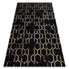 Art Modern GLOSS szőnyeg 407C 86 elegáns, glamour, art deco fekete / arany 120x170 cm lakástextília