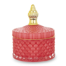 Art-Pol Pojemnik Dekoracyjny szklo różowy 13,5x10,5x10,5cm konyhai eszköz