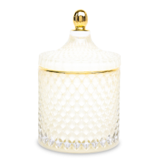 Art-Pol Szklany Pojemnik Dekoracyjny szkło ecri 17,5x10,5x10,5cm konyhai eszköz