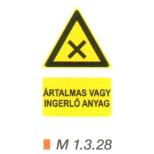  Ártalmas vagy ingerlő anyag m 1.3.28 információs címke