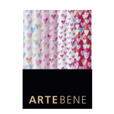 Artebene GmbH Artebene tekercses csomagolópapír (70x200 cm) szívek 4-féle 2022 mintás csomagolópapír