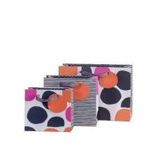 Artebene GmbH (KP) Artebene ajándéktasak (30x22x11 cm, fekvő) fekete-pink foltos (5) ajándéktasak