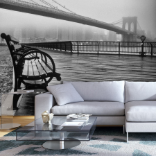 Artgeist Fotótapéta - A Foggy Day on the Brooklyn Bridge 150x105 tapéta, díszléc és más dekoráció
