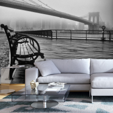 Artgeist Fotótapéta - A Foggy Day on the Brooklyn Bridge 400x280 tapéta, díszléc és más dekoráció