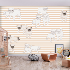 Artgeist Fotótapéta - Playful Dogs 100x70 tapéta, díszléc és más dekoráció
