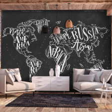 Artgeist Fotótapéta - Retro Continents (Black) 150x105 tapéta, díszléc és más dekoráció