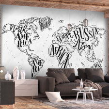 Artgeist Fotótapéta - Retro Continents (Grey) 150x105 tapéta, díszléc és más dekoráció