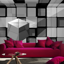 Artgeist Fotótapéta - Rubik&#039;s cube in gray grafika, keretezett kép
