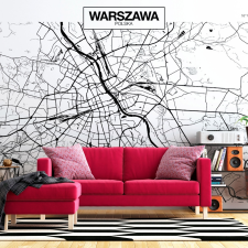 Artgeist Fotótapéta - Warsaw Map 300x210 tapéta, díszléc és más dekoráció