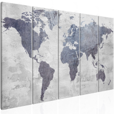 Artgeist Kép - Concrete World Map (5 Parts) Narrow térkép
