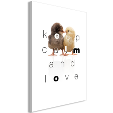 Artgeist Kép - Keep Calm and Love (1 Part) Vertical 40x60 grafika, keretezett kép
