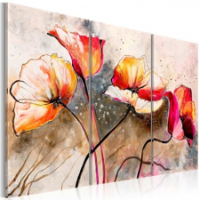 Artgeist Kép - Poppies lashed by the wind grafika, keretezett kép