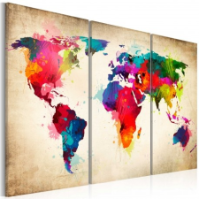 Artgeist Kép - Rainbow continents grafika, keretezett kép