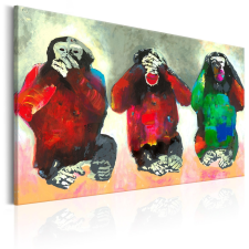 Artgeist Kép - Three Wise Monkeys grafika, keretezett kép