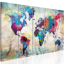 Artgeist Kép - World Map: Cracked Wall térkép