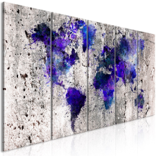 Artgeist Kép - World Map: Ink Blots (5 Parts) Narrow térkép