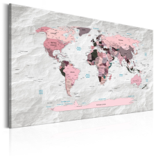 Artgeist Kép - World Map: Pink Continents térkép