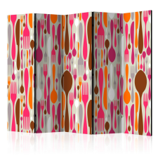 Artgeist Paraván - Cutlery - pink and violet II [Room Dividers] - 5 részes 225x172 bútor